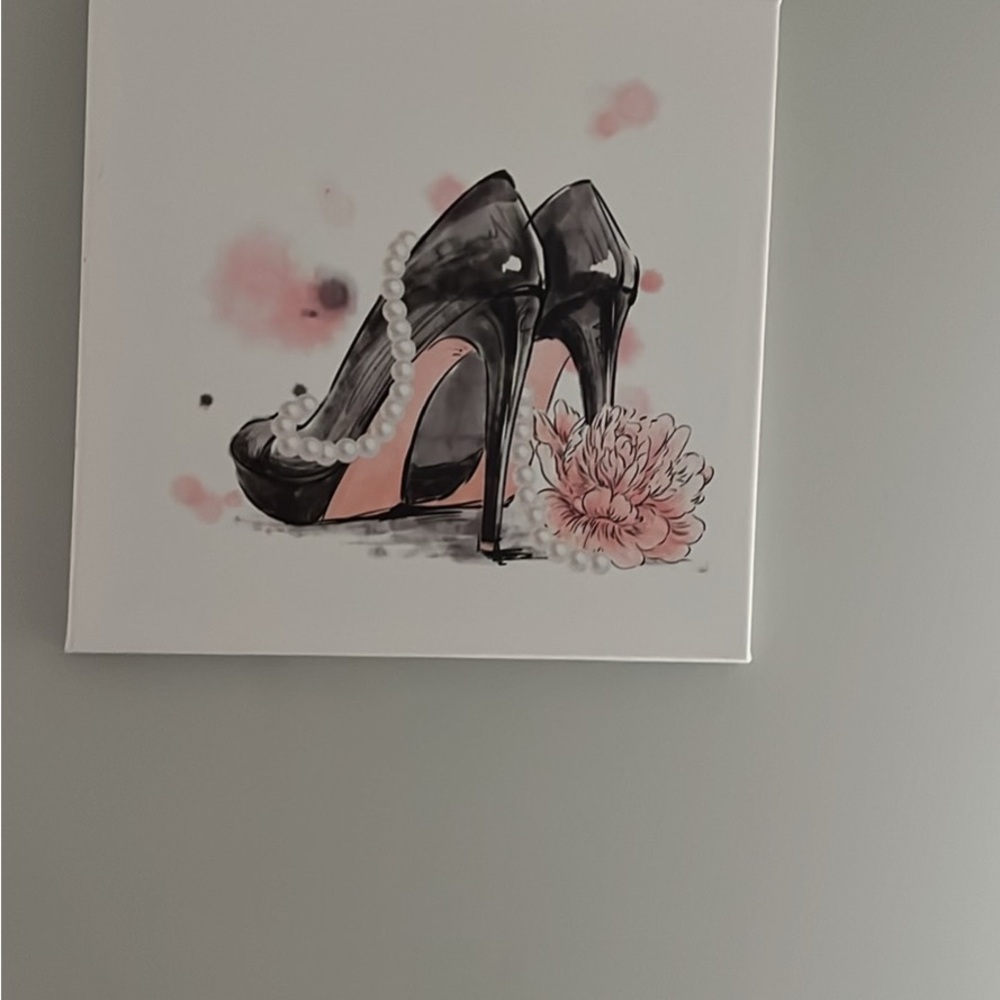 Elegant Black High Heels with Pearl Accent